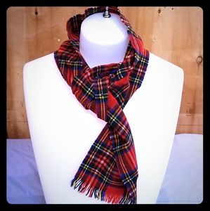 Johnstons Tartan plaid wool scarf